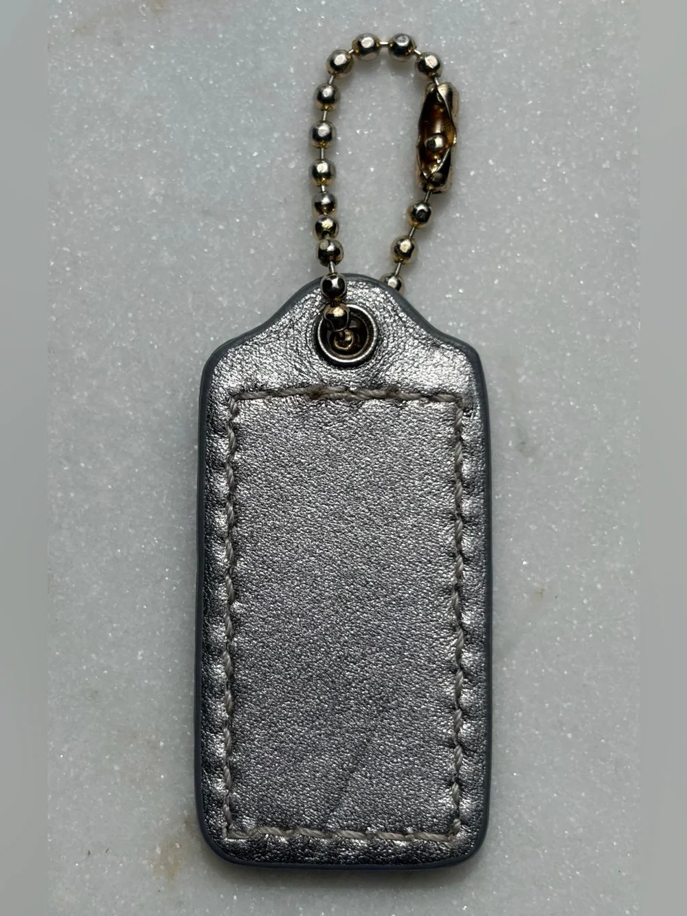 Coach Hangtag Glitter Silver Nickel Replacement